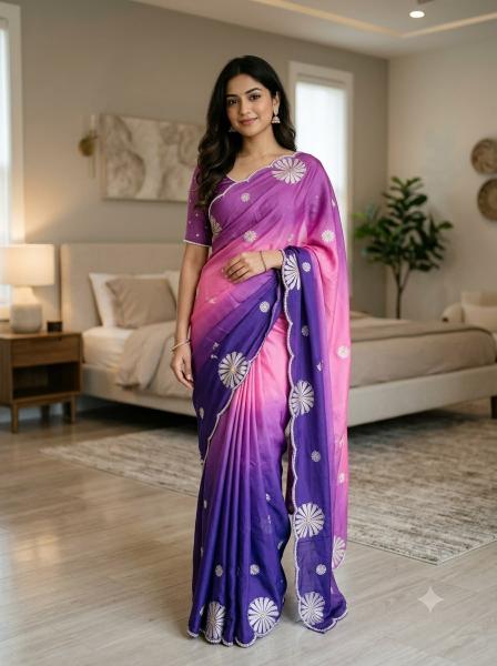 Svara heavy work surat saree wholesale market trends